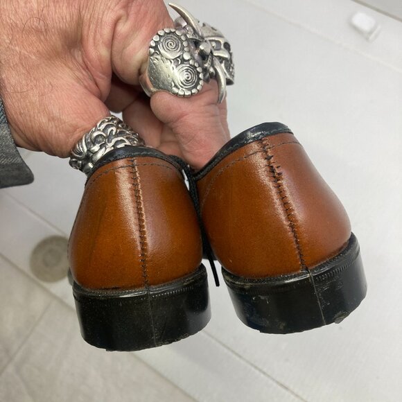 Vtg 1960s new deadstock oxford wingtip child baby shoes sz 11 - Picture 4 of 7